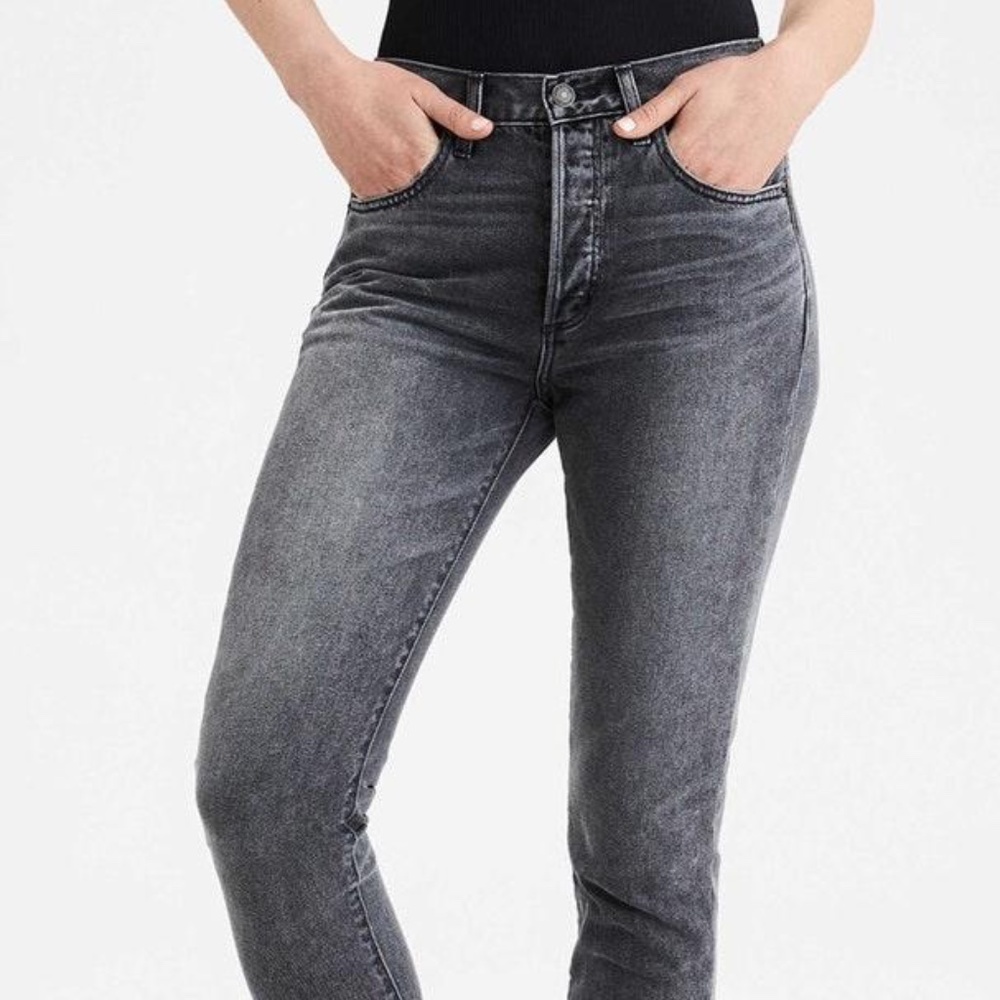 American Eagle Outfitters Gray High Waisted Jeans
